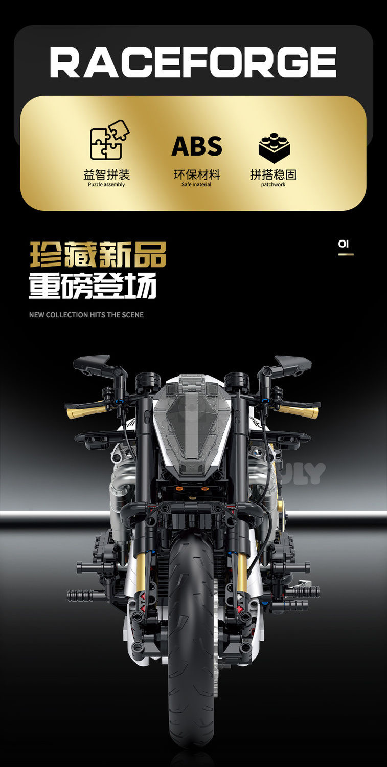 GULY 60522 Raceforge Top Speed Motorcycle 1:5 - YWOBB