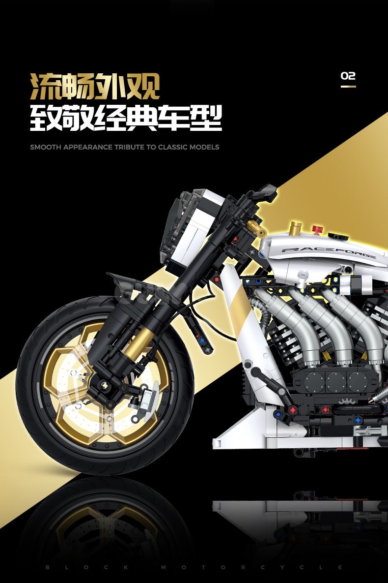 GULY 60522 Raceforge Top Speed Motorcycle 1:5 - YWOBB