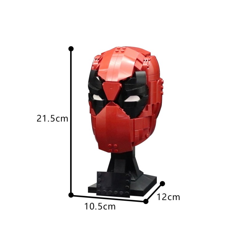 GOBRICKS MOC 188311 Deadpool's Mask - YWOBB