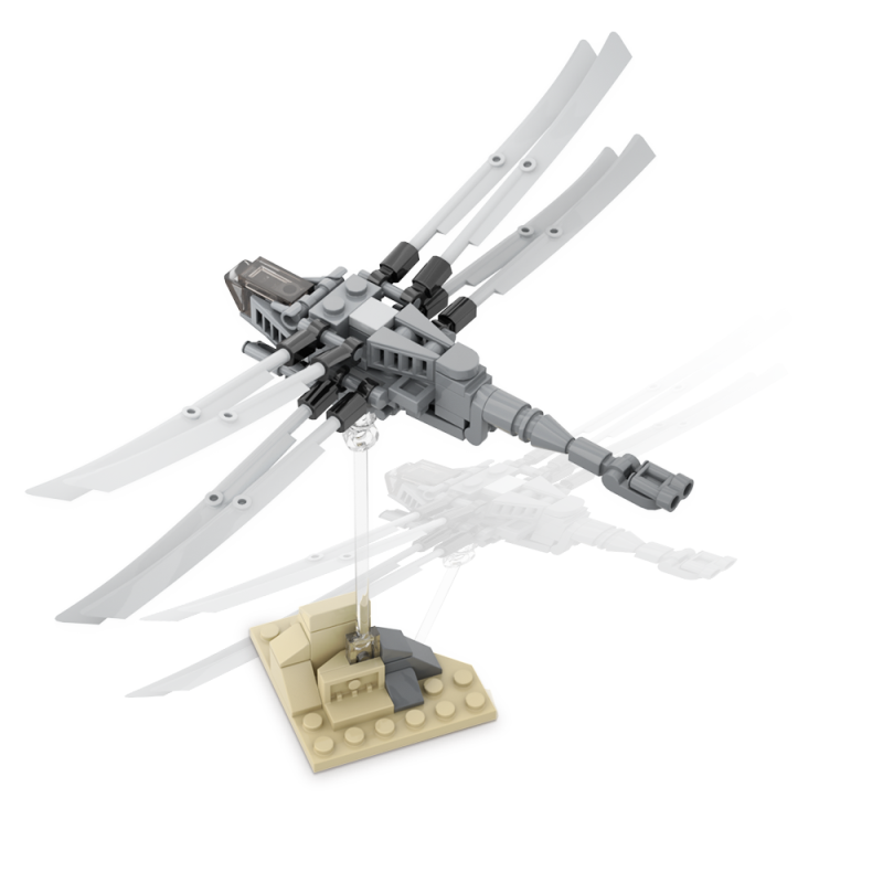 GOBRICKS MOC A1471Y02 Dune Sandworm and Flap Wing Aircraft Small Flap Wing Aircraft - YWOBB