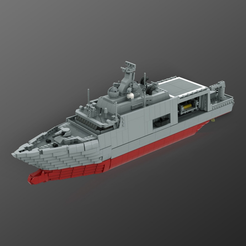 GOBRICKS MOC 152691 Dutch Navy City-class mine countermeasures vessel - YWOBB
