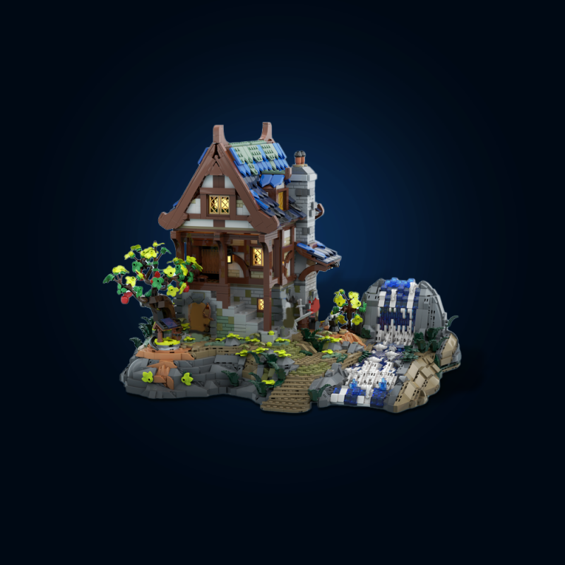 GOBRICKS MOC 186959 Medieval Blacksmith BASE UPGRADE - YWOBB