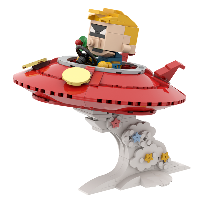GOBRICKS MOC A1473 Flying saucer design Spaceman Spiff - YWOBB