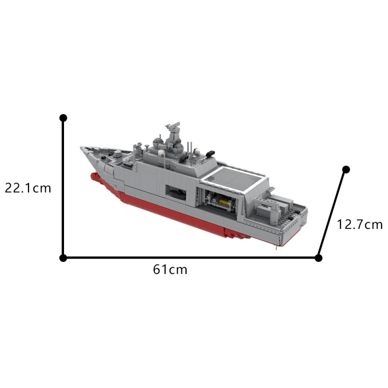 GOBRICKS MOC 152691 Dutch Navy City-class mine countermeasures vessel - YWOBB