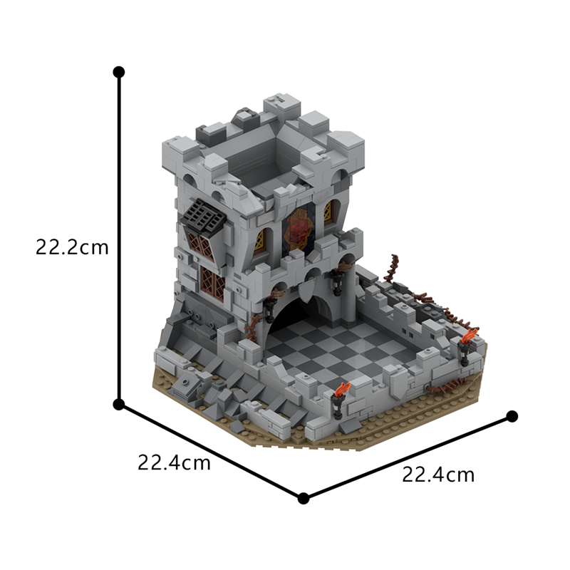 GOBRICKS MOC 184932 Tiamat's Dice Tower - Tower - YWOBB