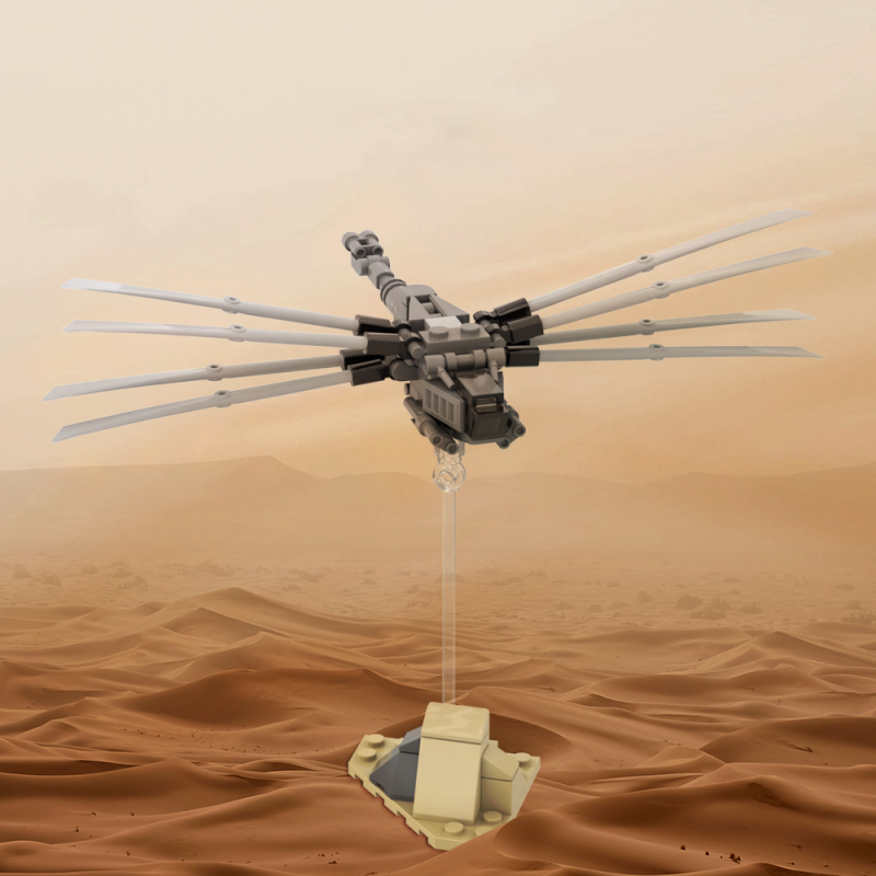 GOBRICKS MOC A1471Y02 Dune Sandworm and Flap Wing Aircraft Small Flap Wing Aircraft - YWOBB