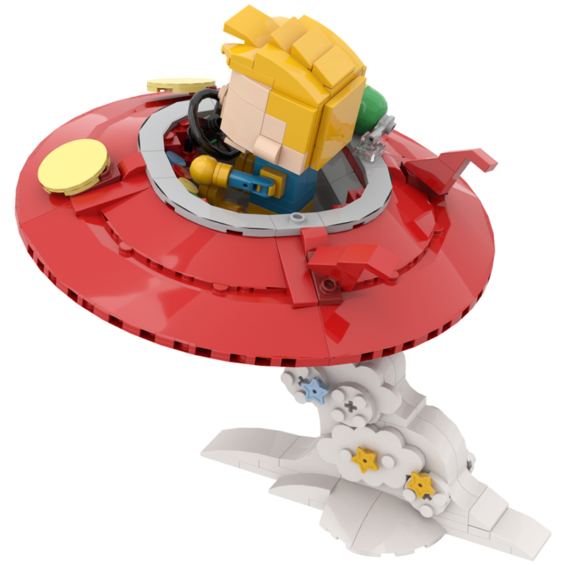 GOBRICKS MOC A1473 Flying saucer design Spaceman Spiff - YWOBB