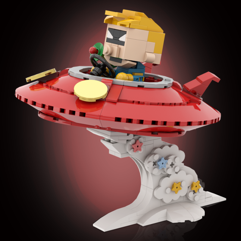 GOBRICKS MOC A1473 Flying saucer design Spaceman Spiff - YWOBB