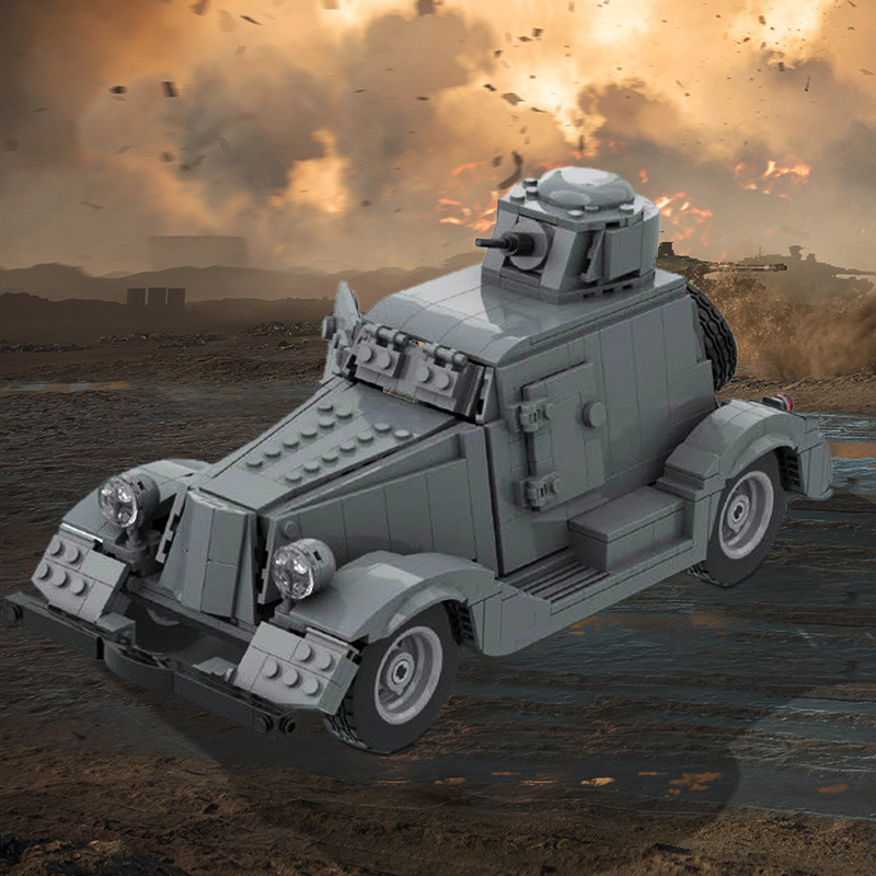 GOBRICKS MOC 181035 BA-20 - Light armored vehicle - YWOBB