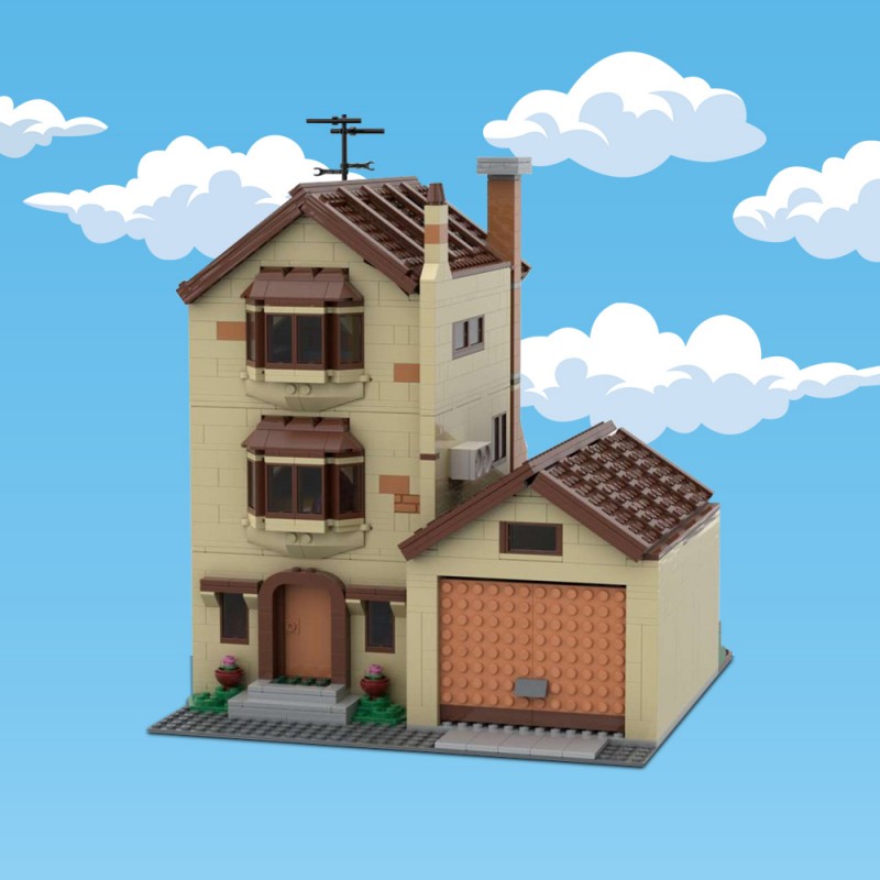 GOBRICKS MOC 100451 Modular Simpsons House - YWOBB