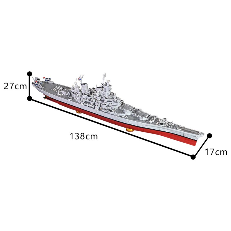 GOBRICKS MOC A1671 USS Iowa BB-61 - YWOBB