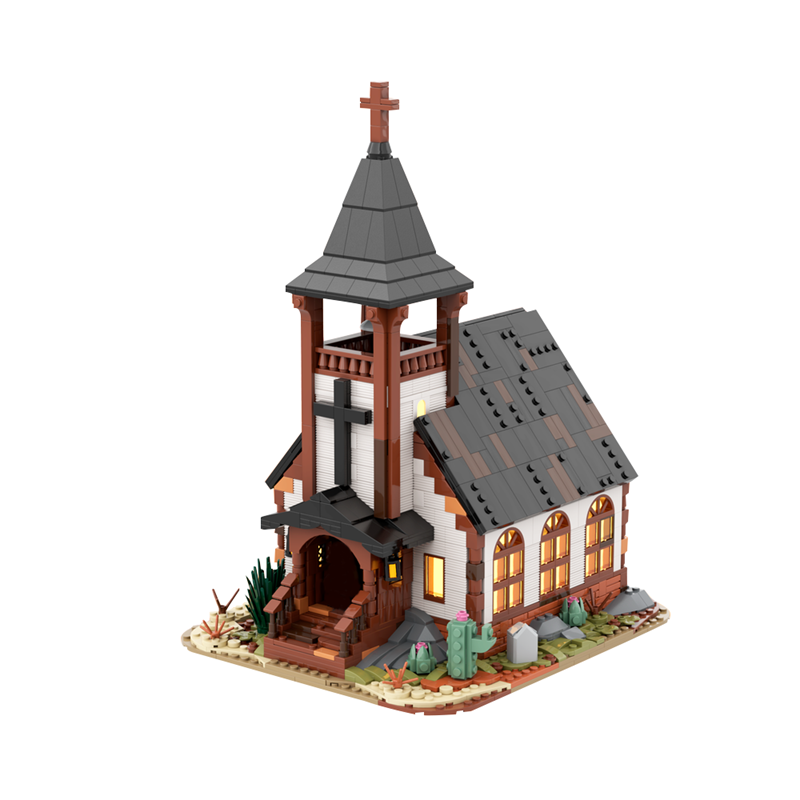 GOBRICKS MOC 173008 Church Western Series #4 - YWOBB