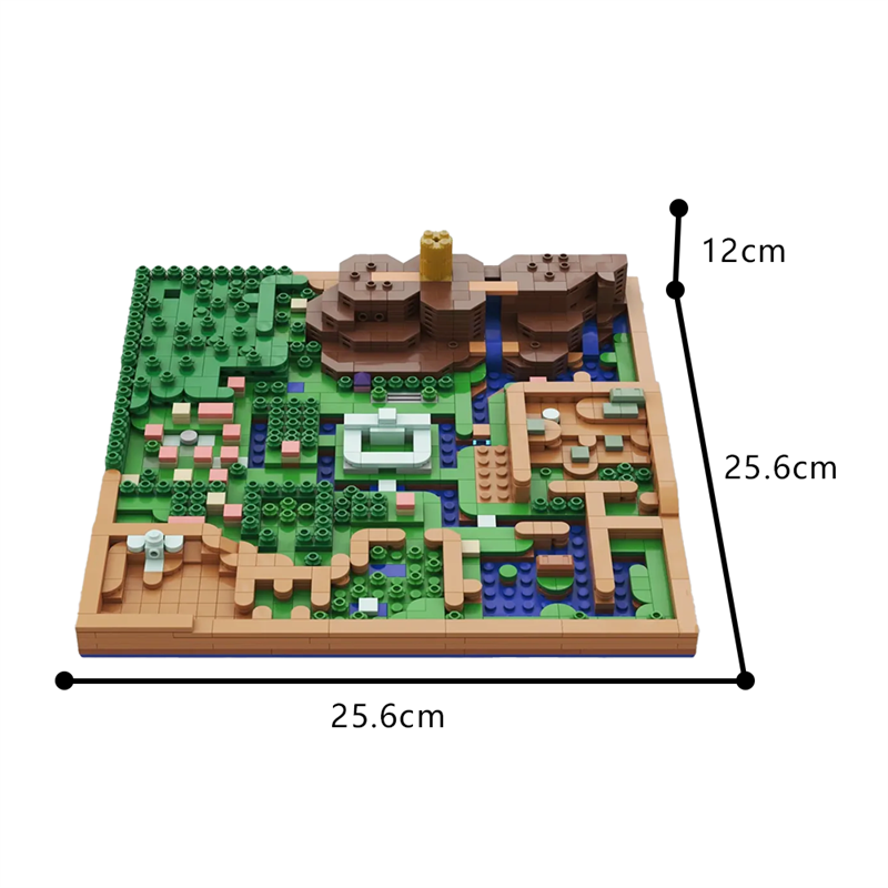 GOBRICKS MOC 183242 The Legend of Zelda: A Link to the Past - Light World Overworld Map - YWOBB