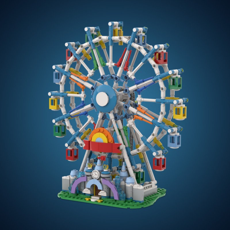 GOBRICKS MOC A2021 City Ferris Wheel - YWOBB