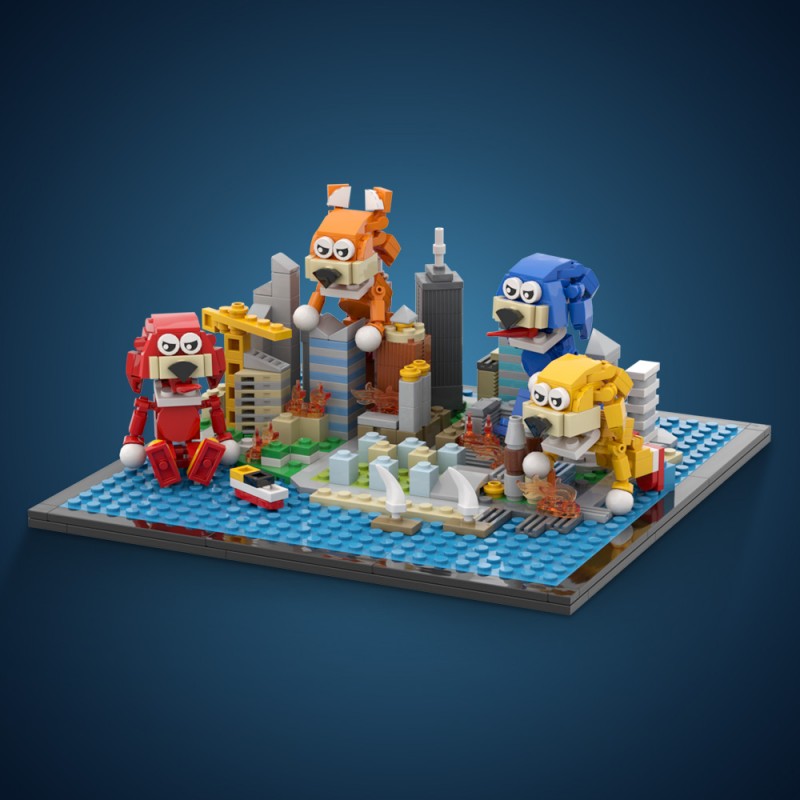 GOBRICKS MOC A1670 Sonic the Hedgehog Scenario - YWOBB