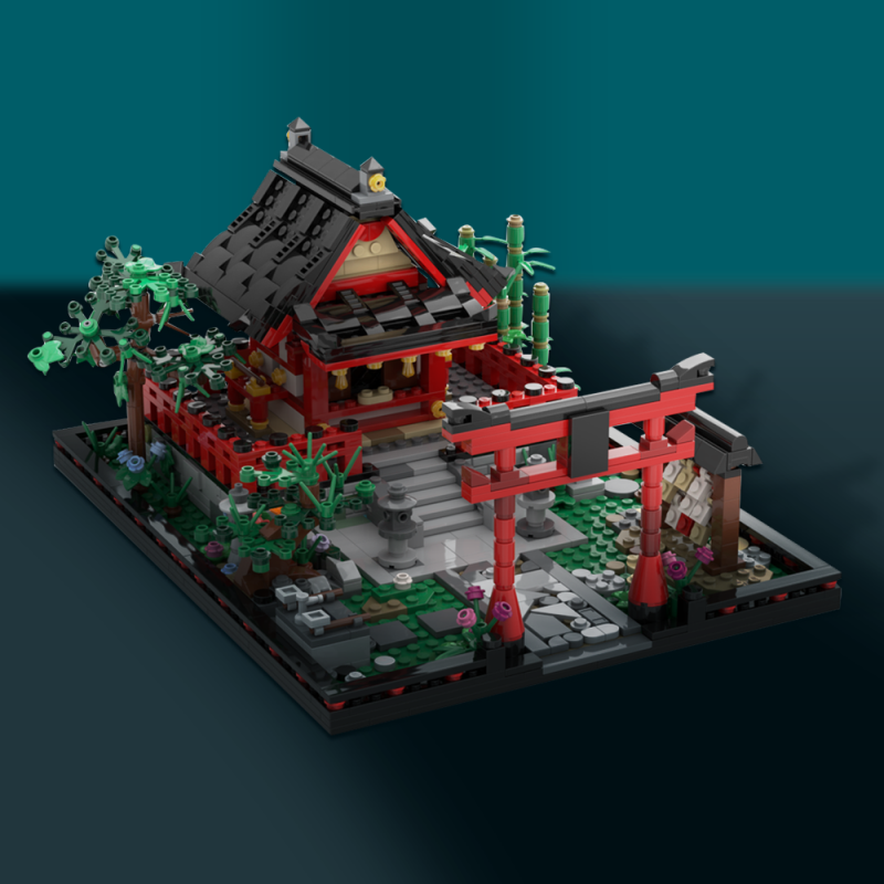 GOBRICKS MOC 186209 Small Shinto Shrine - YWOBB
