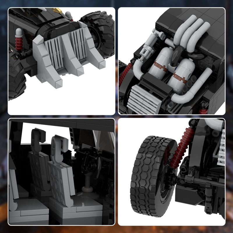 GOBRICKS MOC A1661 mad max irritable black - YWOBB