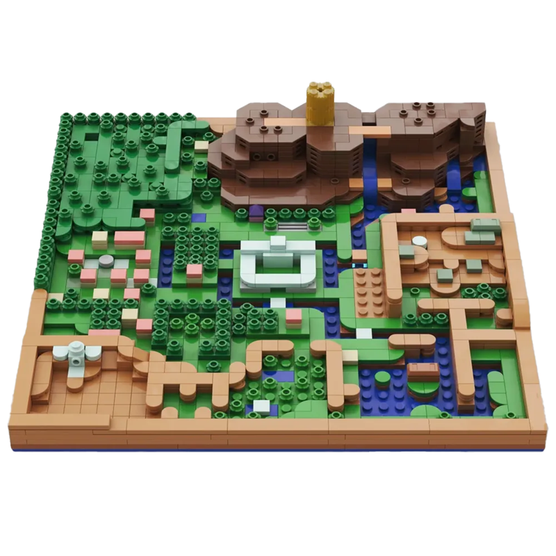 GOBRICKS MOC 183242 The Legend of Zelda: A Link to the Past - Light World Overworld Map - YWOBB