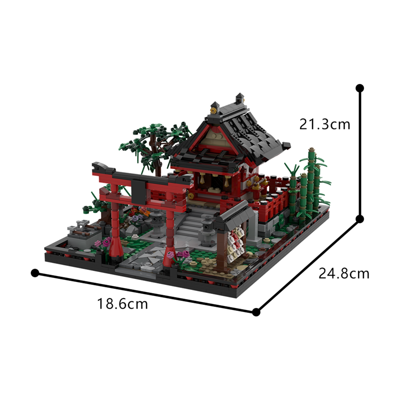 GOBRICKS MOC 186209 Small Shinto Shrine - YWOBB
