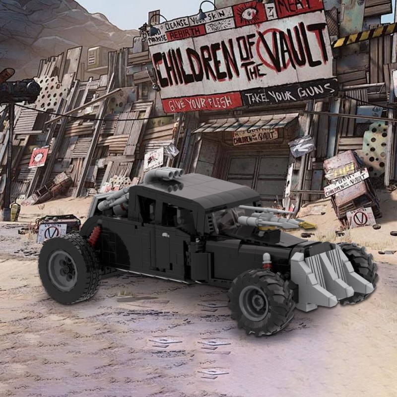 GOBRICKS MOC A1661 mad max irritable black - YWOBB