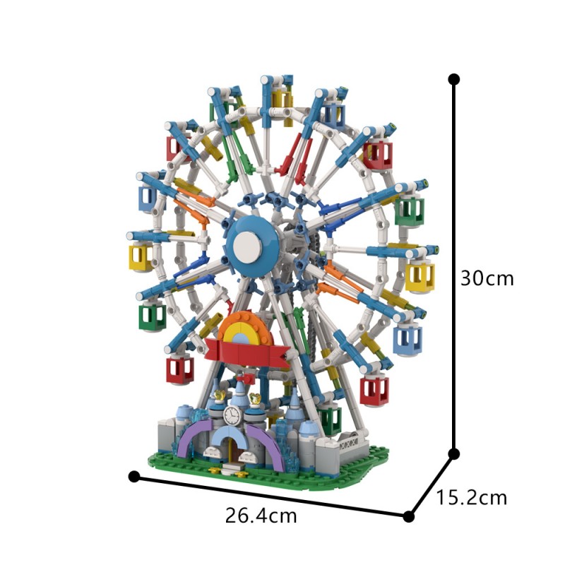 GOBRICKS MOC A2021 City Ferris Wheel - YWOBB