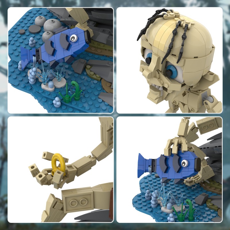 GOBRICKS MOC A1659 The Lord of the Rings-Gollum - YWOBB