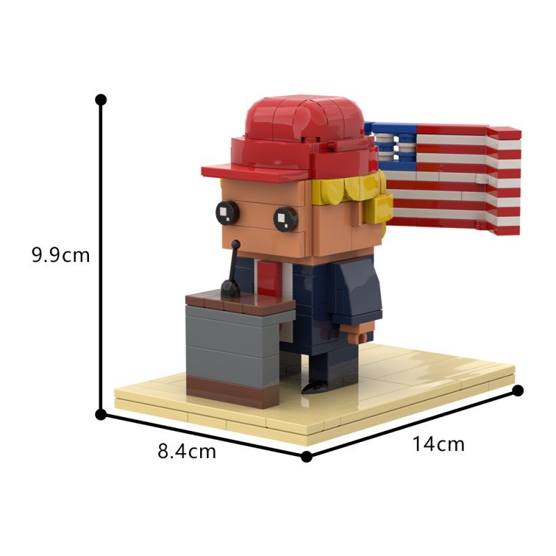 GOBRICKS MOC A1672 Trump Scene Version - YWOBB