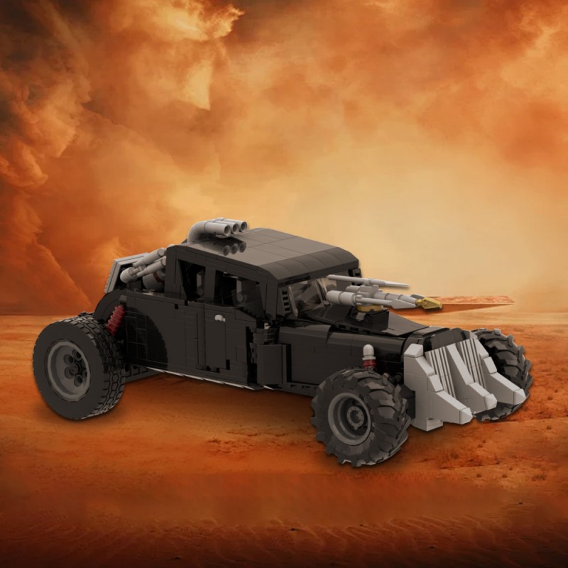 GOBRICKS MOC A1661 mad max irritable black - YWOBB