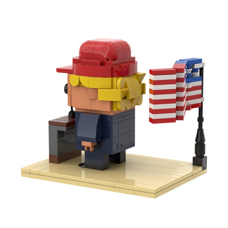 GOBRICKS MOC A1672 Trump Scene Version - YWOBB