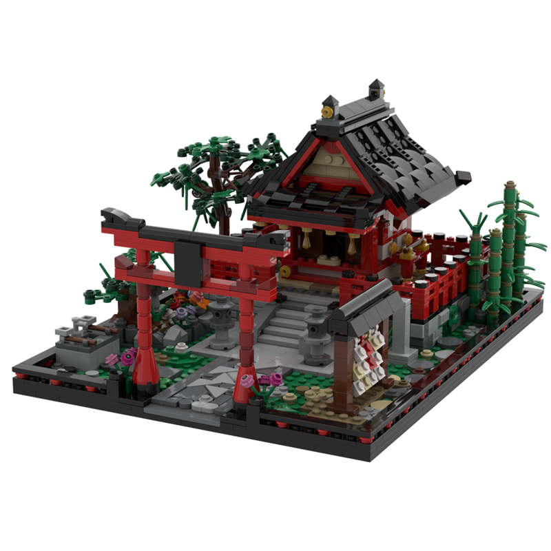 GOBRICKS MOC 186209 Small Shinto Shrine - YWOBB