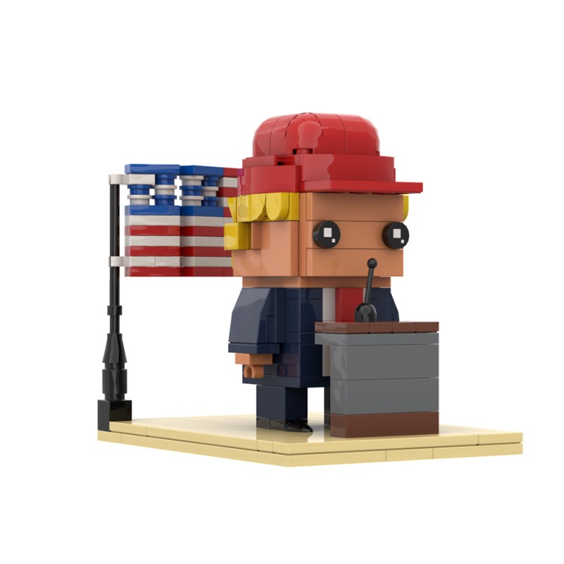 GOBRICKS MOC A1672 Trump Scene Version - YWOBB