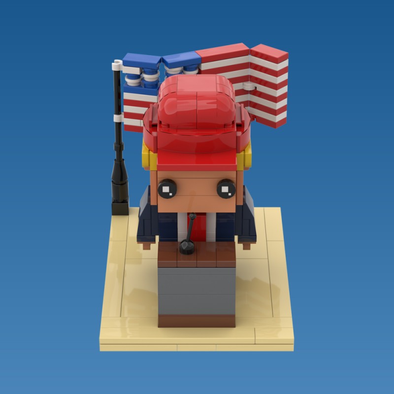 GOBRICKS MOC A1672 Trump Scene Version - YWOBB