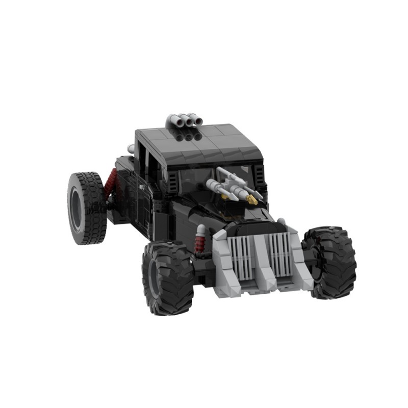 GOBRICKS MOC A1661 mad max irritable black - YWOBB