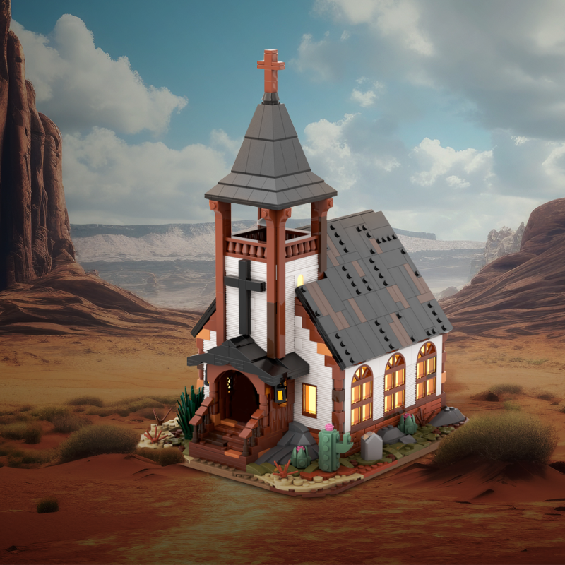 GOBRICKS MOC 173008 Church Western Series #4 - YWOBB