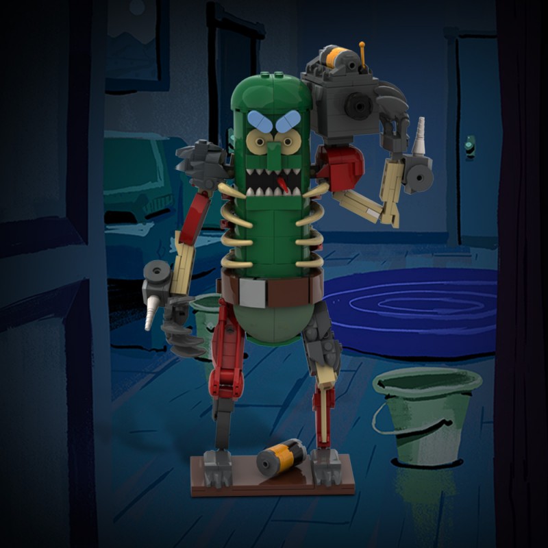 GOBRICKS MOC A1664 Rick and Morty Cucumber Warrior - YWOBB