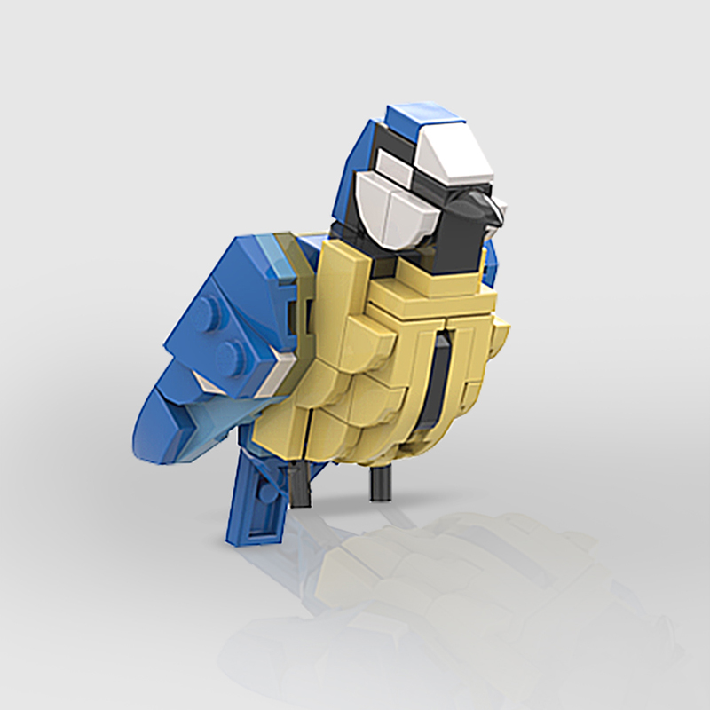 GOBRICKS MOC 132640 Birds 3 - Eurasian Blue Tit and Redbreast - YWOBB