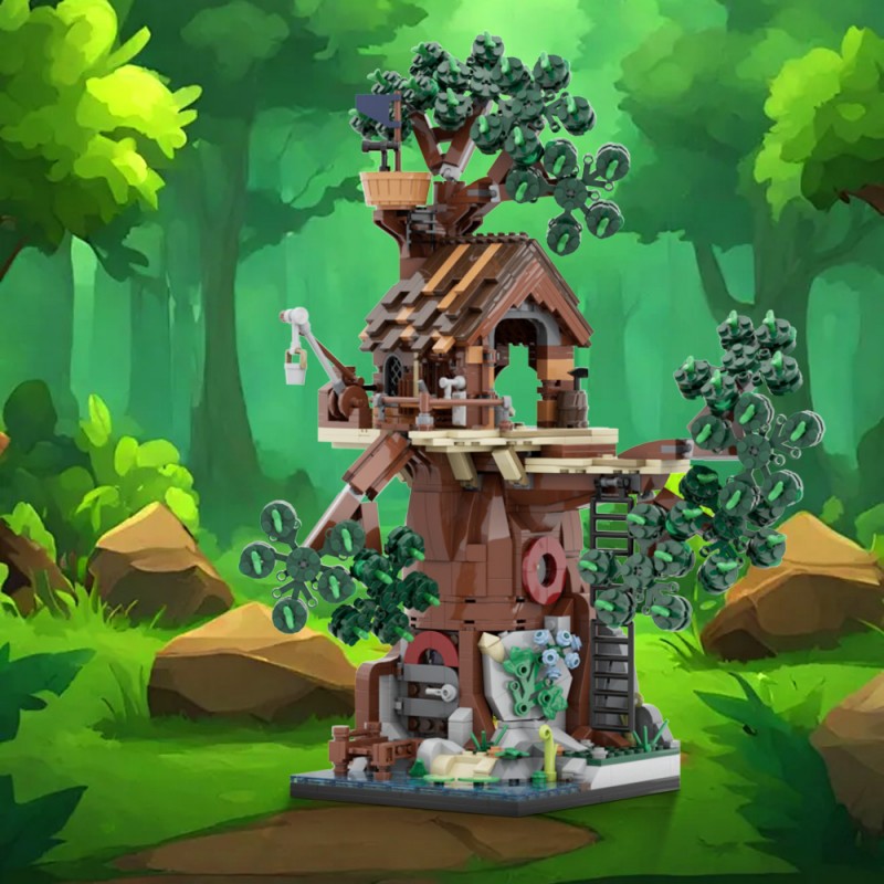 GOBRICKS MOC A1655 Woodland Retreat - YWOBB