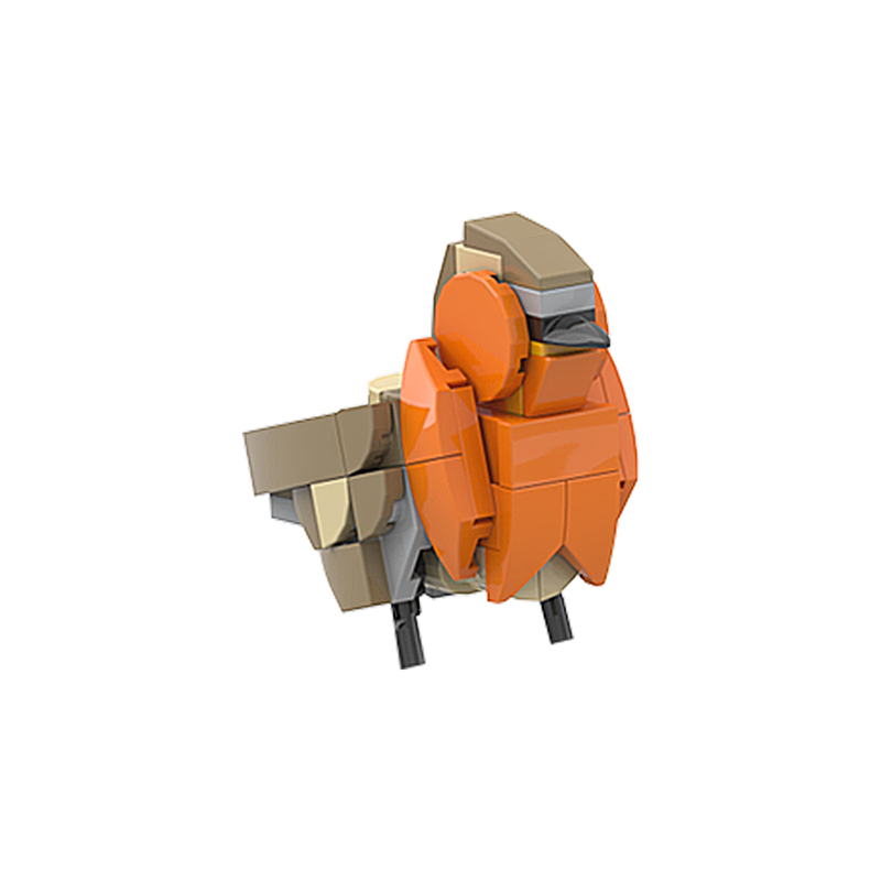 GOBRICKS MOC 132640 Birds 3 - Eurasian Blue Tit and Redbreast - YWOBB
