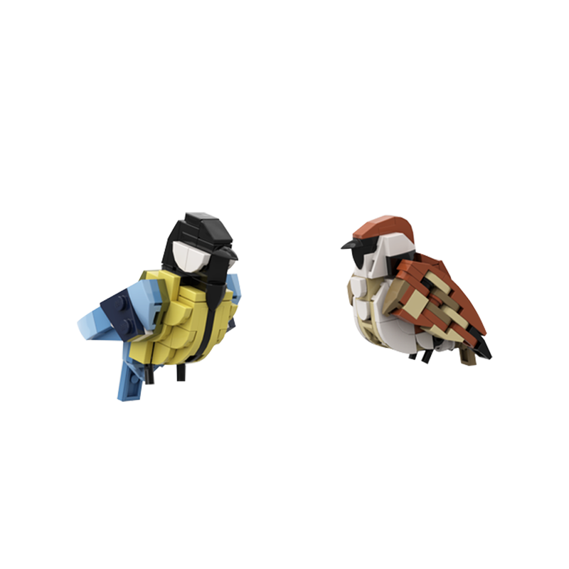 GOBRICKS MOC 132638 Birds 1 - House Sparrow and Great Tit - YWOBB