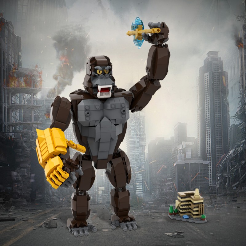 GOBRICKS MOC A2007 King Kong - Godzilla - YWOBB