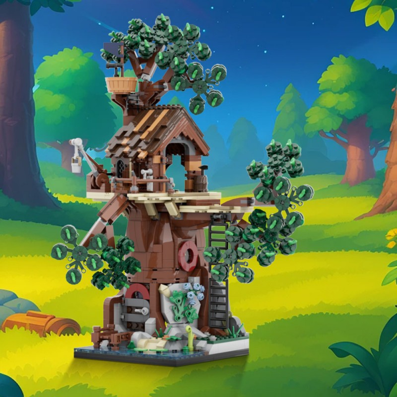 GOBRICKS MOC A1655 Woodland Retreat - YWOBB