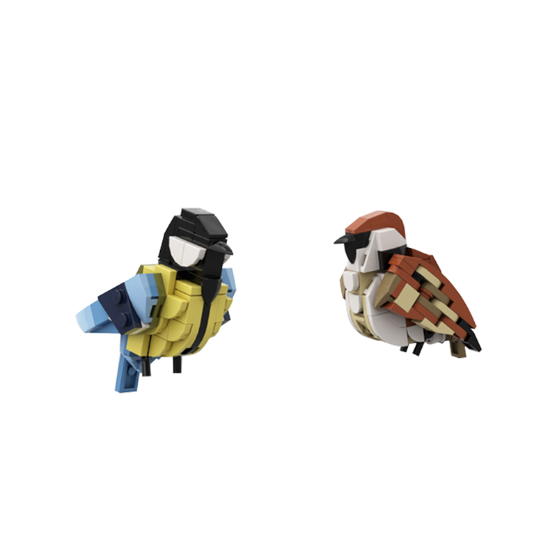 GOBRICKS MOC 132638 Birds 1 - House Sparrow and Great Tit - YWOBB