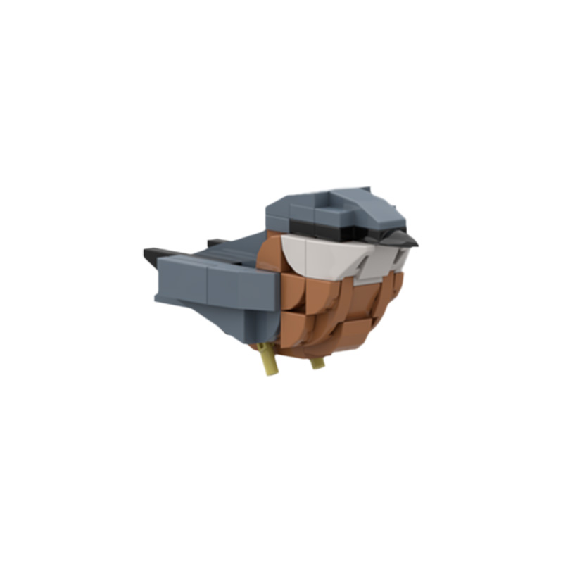 GOBRICKS MOC 133577 Birds 5 - Barn Swallow and Eurasian Nuthatch - YWOBB