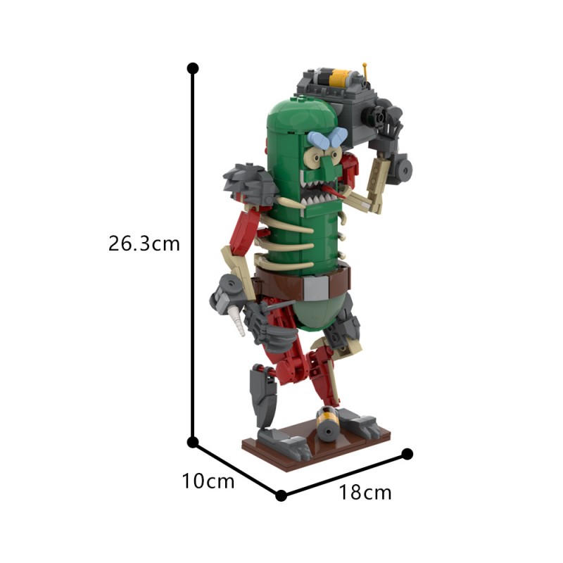 GOBRICKS MOC A1664 Rick and Morty Cucumber Warrior - YWOBB