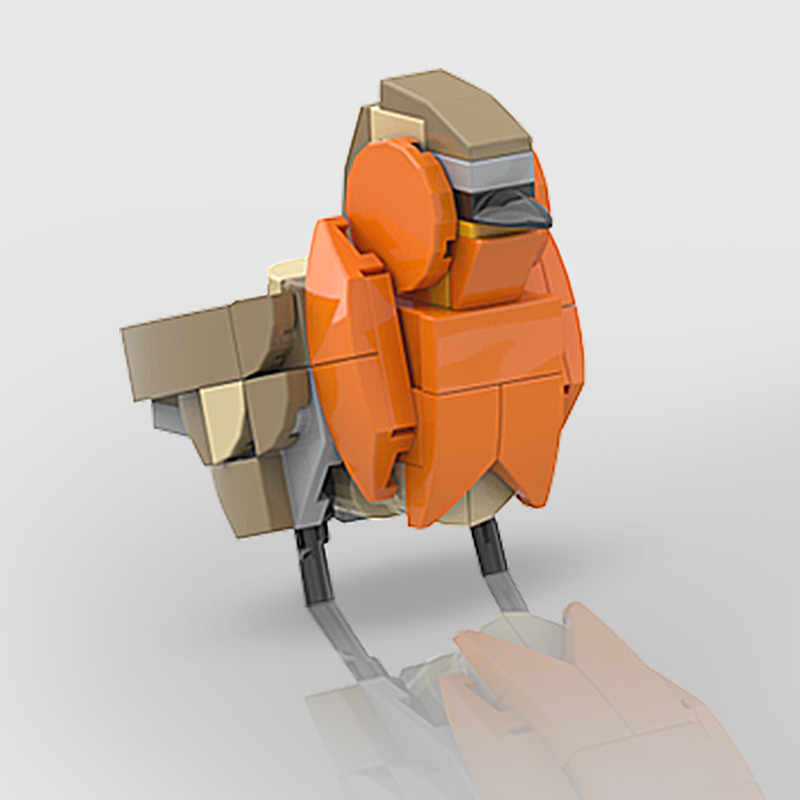 GOBRICKS MOC 132640 Birds 3 - Eurasian Blue Tit and Redbreast - YWOBB