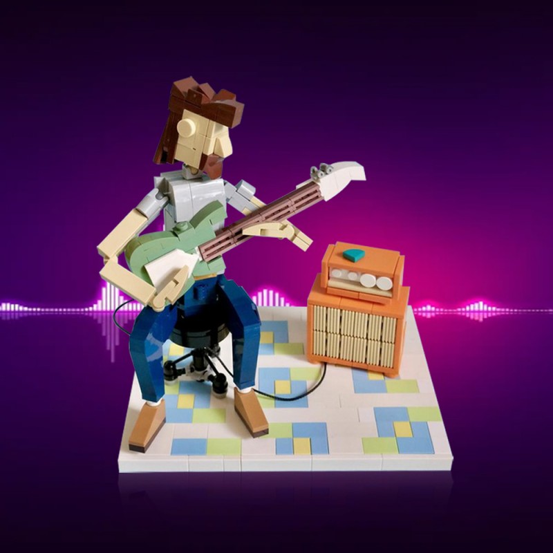 GOBRICKS MOC 150398 Jam Session Guitarist - YWOBB