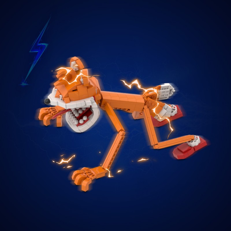 GOBRICKS MOC A1624Y03 Sonic the Hedgehog - Orange - YWOBB