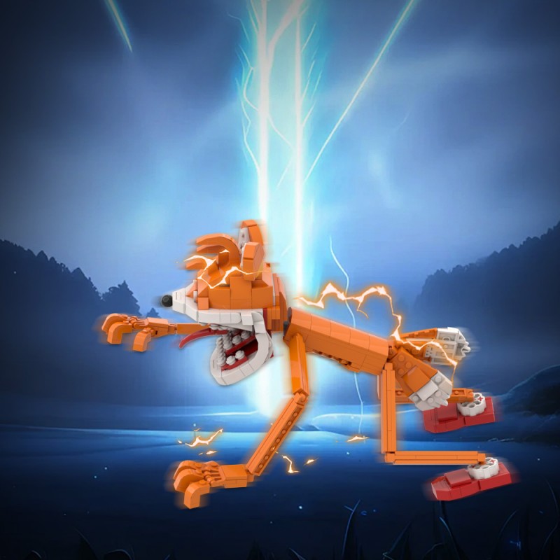 GOBRICKS MOC A1624Y03 Sonic the Hedgehog - Orange - YWOBB