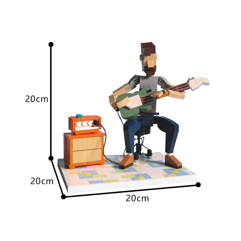 GOBRICKS MOC 150398 Jam Session Guitarist - YWOBB