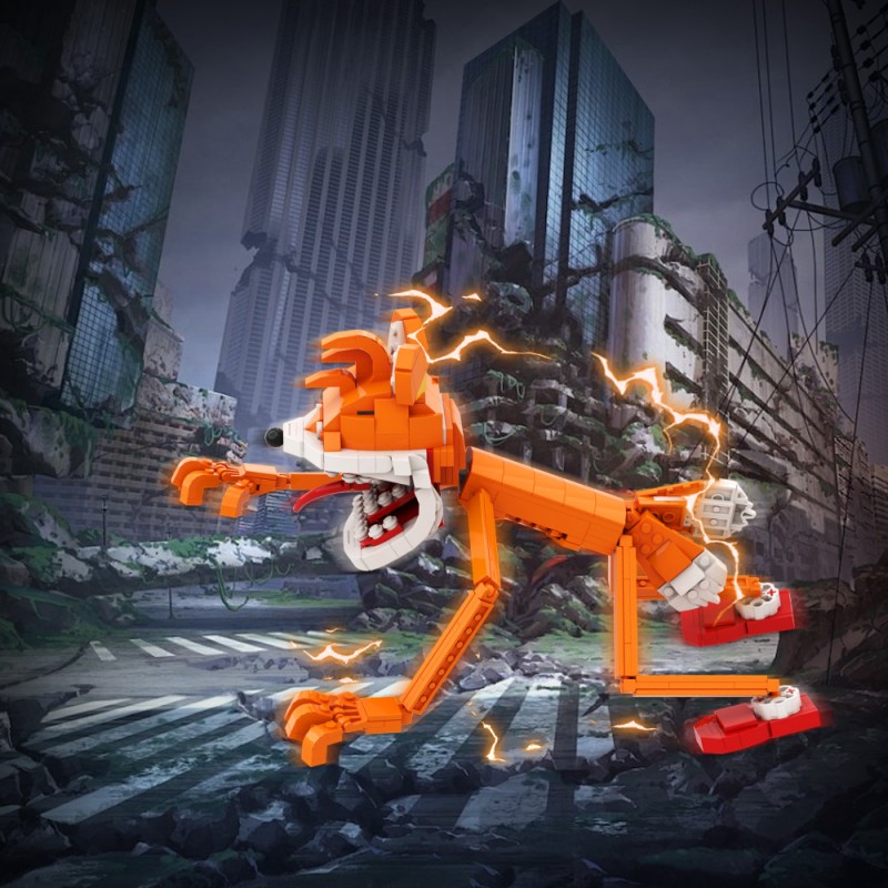 GOBRICKS MOC A1624Y03 Sonic the Hedgehog - Orange - YWOBB